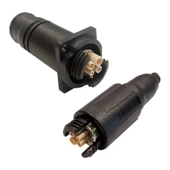 Hybrid power + signal connector